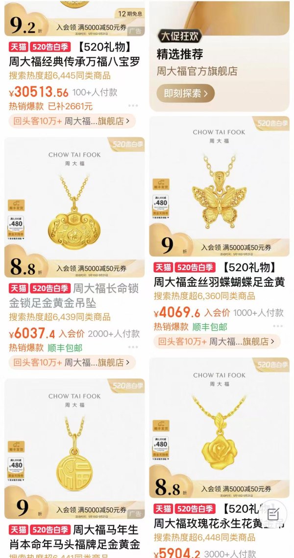 金价回调下的博弈，有品牌一边涨价一边促销