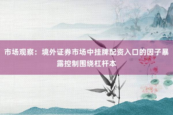 市场观察：境外证券市场中挂牌配资入口的因子暴露控制围绕杠杆本