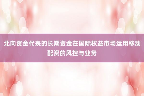 北向资金代表的长期资金在国际权益市场运用移动配资的风控与业务