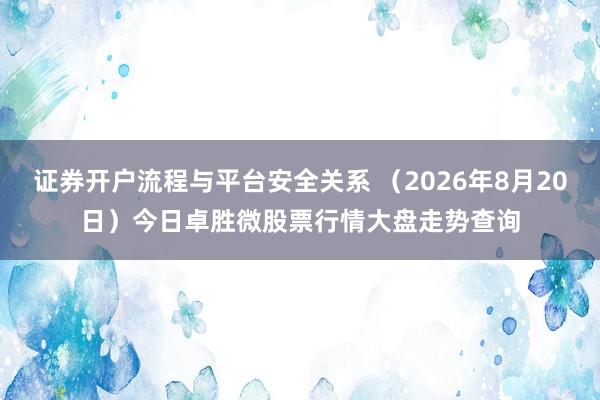 证券开户流程与平台安全关系 （2026年8月20日）今日卓胜微股票行情大盘走势查询