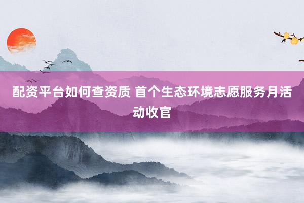 配资平台如何查资质 首个生态环境志愿服务月活动收官