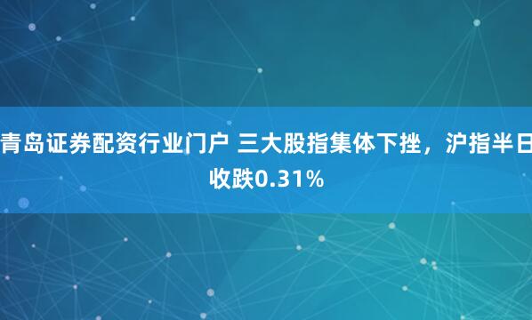 青岛证券配资行业门户 三大股指集体下挫，沪指半日收跌0.31%